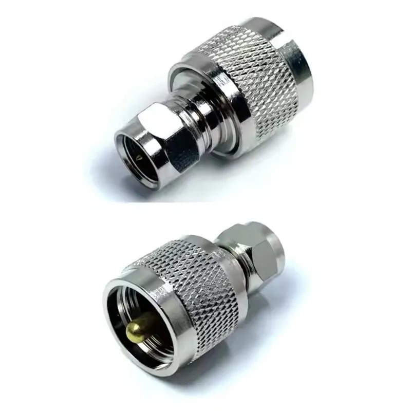 Brass Material UHF PL259 Male Plug to F Male Plug RF Coax Coaxial Adapter Converter Connectors in Stock