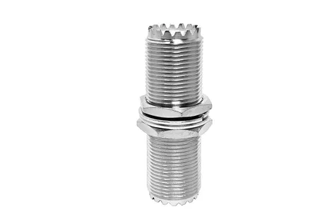 RF Coax Coaxia UHF SO239 Female Jack to UHF SO-239 Female Socket Bulkhead Panel Mounting with Nuts Adapter Converter