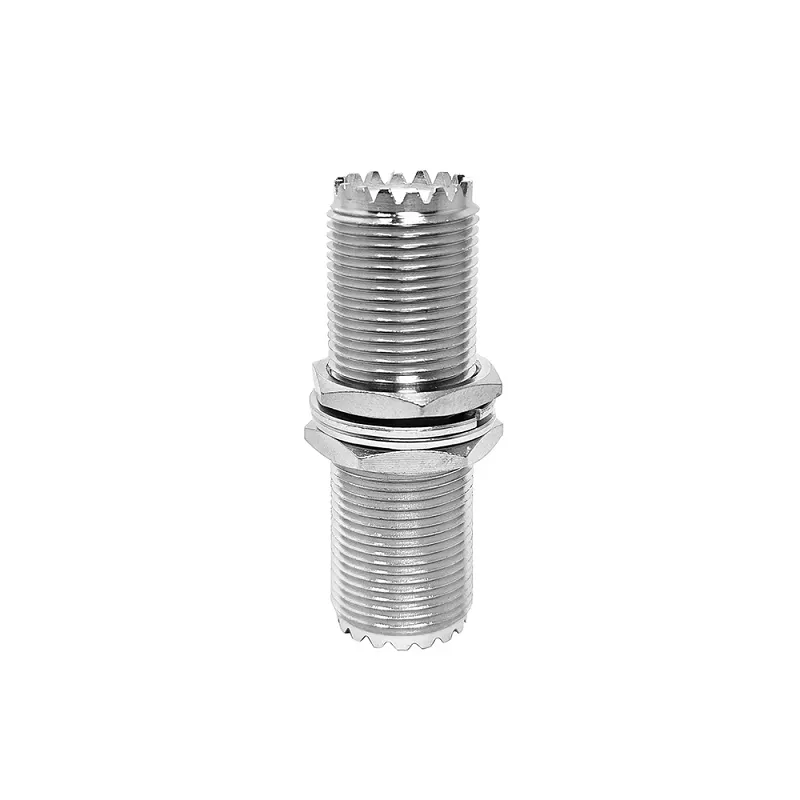 RF Coax Coaxia UHF SO239 Female Jack to UHF SO-239 Female Socket Bulkhead Panel Mounting with Nuts Adapter Converter