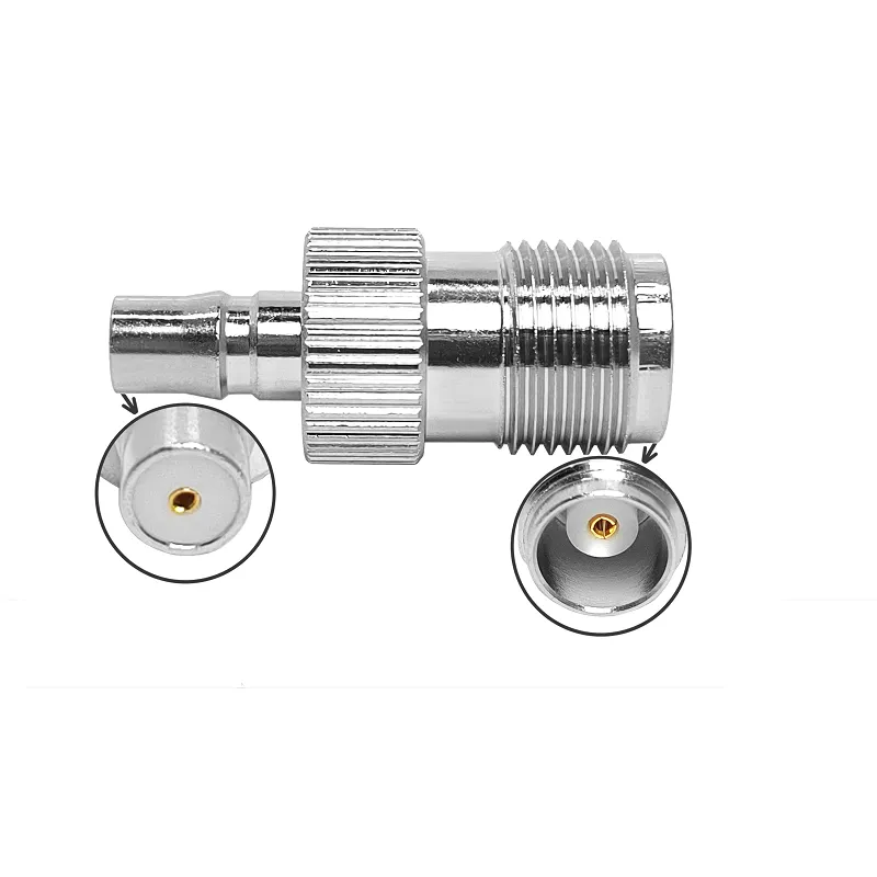 Brass Material QMA Male Plug to TNC Male Plug RF Coax Coaxial Adapter Adaptor Converter Connectors