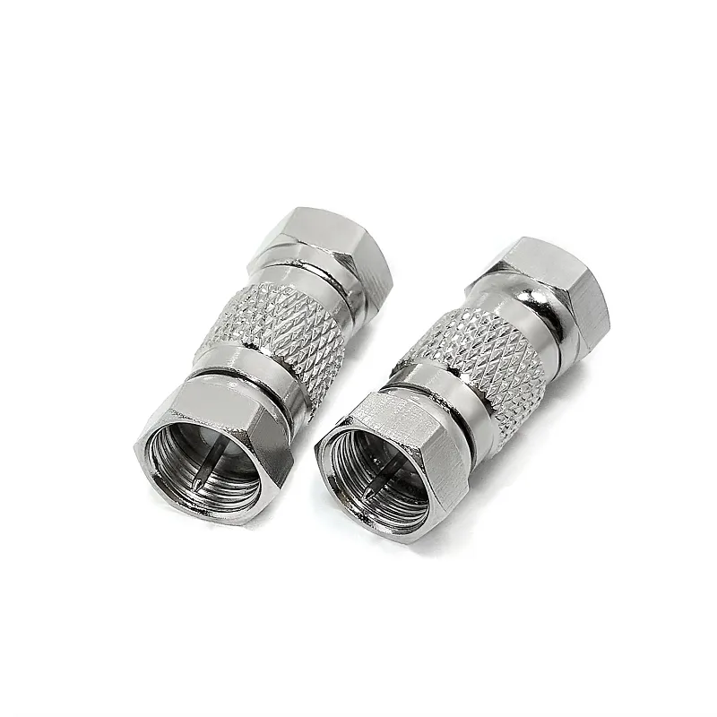 Low F Male to F Male Plug Straight Rf Coaxial Adapter Adaptor