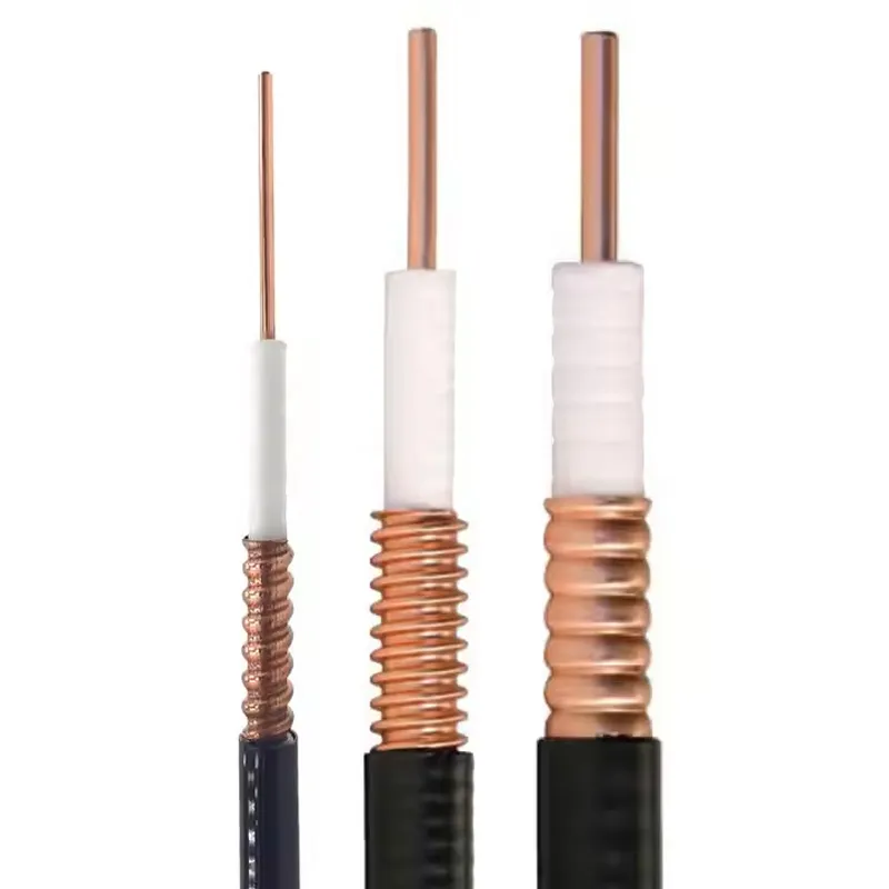 Corrugated Feeder Cable 1/4'' 3/8'' 1/2'' Superflexible Corrugated Coaxial Cable Low VSWR Heliax 50 Ohm Andrew Cable