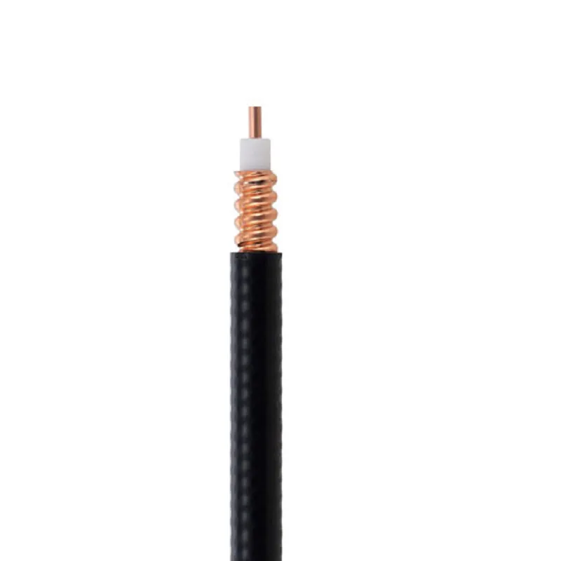 Low Loss 250 Level Corrugated Ultra Flexible Fire-Resistant Coaxial Cable with Black FRPE Sheath