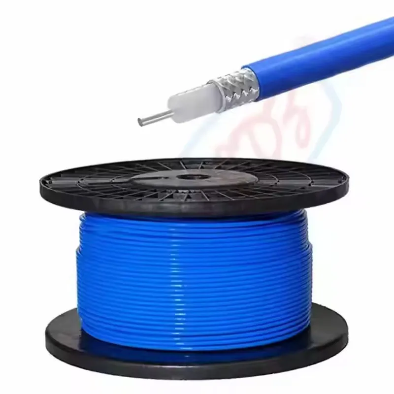Semi-flexible 047 Coaxial RF Cable with FEP blue Jacket DC to 18GHz