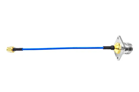 10cm N Female Jack Flange to SMA Male for SS405 Cable Assembly