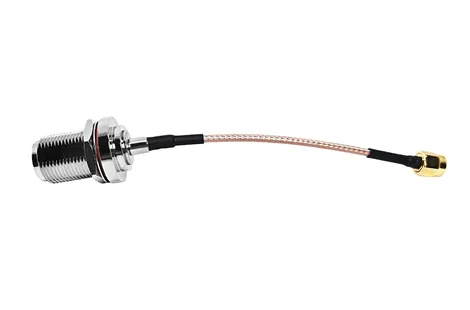 5 Inches N Type Female Jack to SMA Male for RG142 Cable Assembly