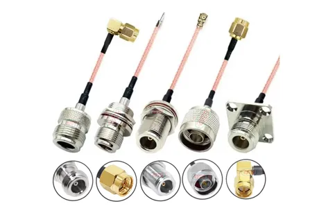 N Male 4-Hole to 90 Degrees SMA Male for RG178 Cable Assembly