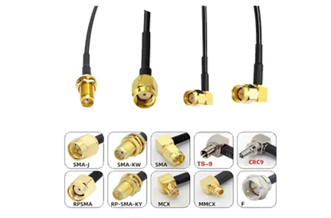 Factory SMA Male Plug ToTNC BNC MCX MMCX SMB SMC N Type UHF CRC9 TS9 F Male Female for RG174 RF Antenna Extension Coax Cable