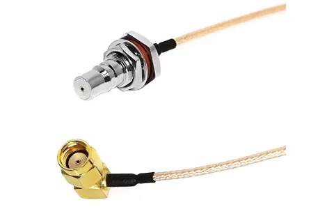 SMA Male 90 Degree to QMA Female for RG316 Cable Assembly