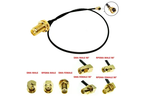 SMA Male Female Jack for Extension Cable 1.13mm Coaxial Pigtail Assembly