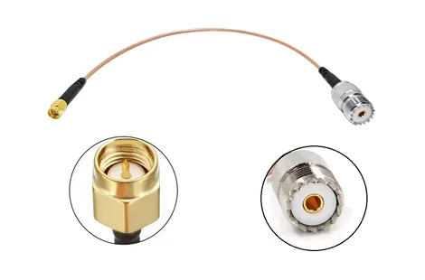 SMA Male Plug to SO-239 UHF Female for RG316 Pigtail Cable Assembly