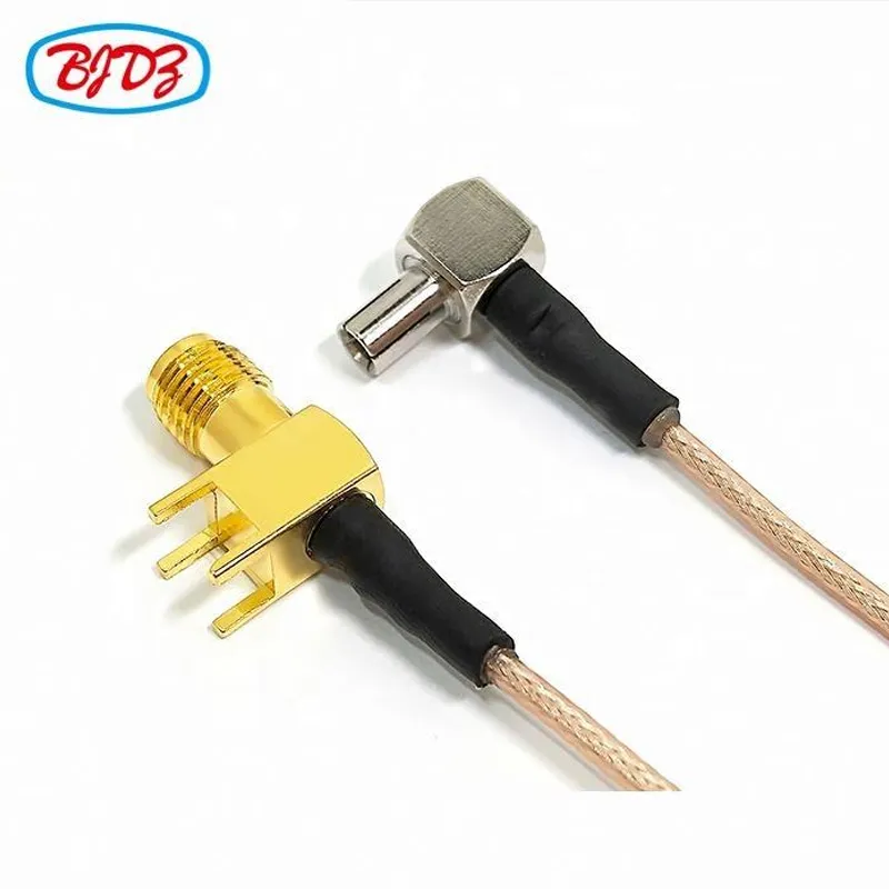 TS9 Male Plug 90 Degree to SMA Female for RG316 Cable Assembly