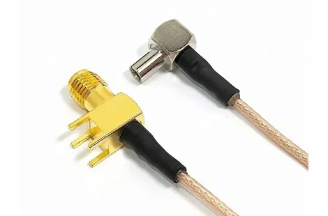 TS9 Male Plug 90 Degree to SMA Female for RG316 Cable Assembly