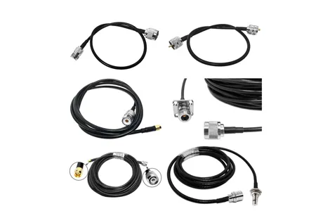N-Type/BNC/TNC/SMA/QMA/UHF/10-32 UNF Male Plug/Female Jack/Flange/Panel Mount Cable Assembly Copper PTFE
