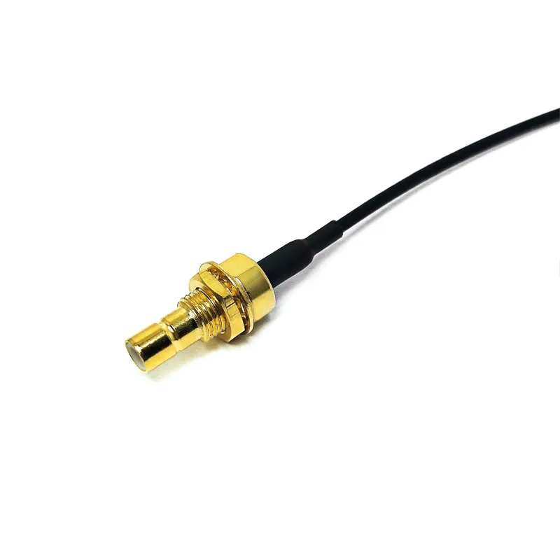 RF Coaxial Cable Assembly SMB Type Female Jack Bulkhead Waterproof to UFL for 1.37 Extension Pigtail Jumper 21cm Length