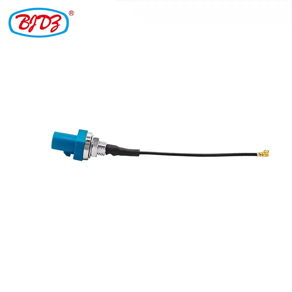 Water Blue Fakra SMB Z Type Plug to UFL MHV 1.37mm Rf Coax Jumper Cable Assembly (rf) Pigtail Connector 15cm