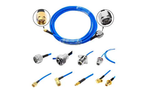 N-Flange Panel Pigtail Cable SMA/SMB/MMCX/MCX/ BNC/TNC/4.3-10/7/16 DIN Male Female RG402 SS402 RG405 SS405 086 Copper