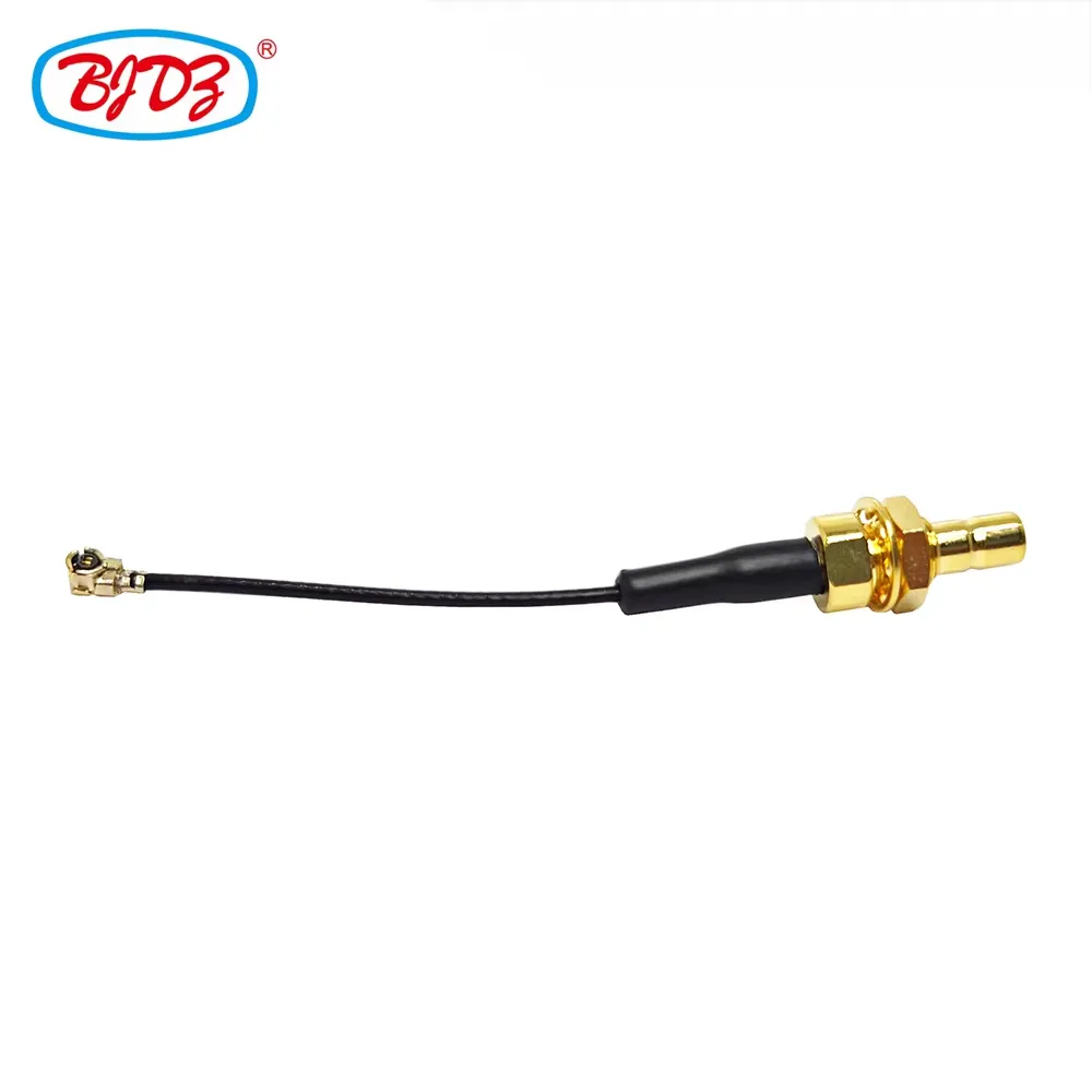SMB Male Plug PANEL Chassis Mount TYPE to Ufl U.FL Connector WIFI with 1.13 mm Pigtail Jumper Extension Cable 25cm