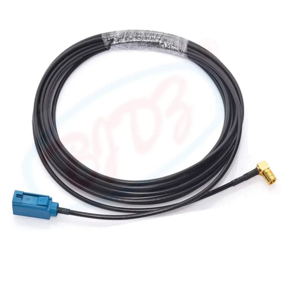 SMB Female Jack 90 Degree to Fakra Z Type Female Cable Assembly RG174 RF Coaxial Wire Pigtail Jumper Extension Cable