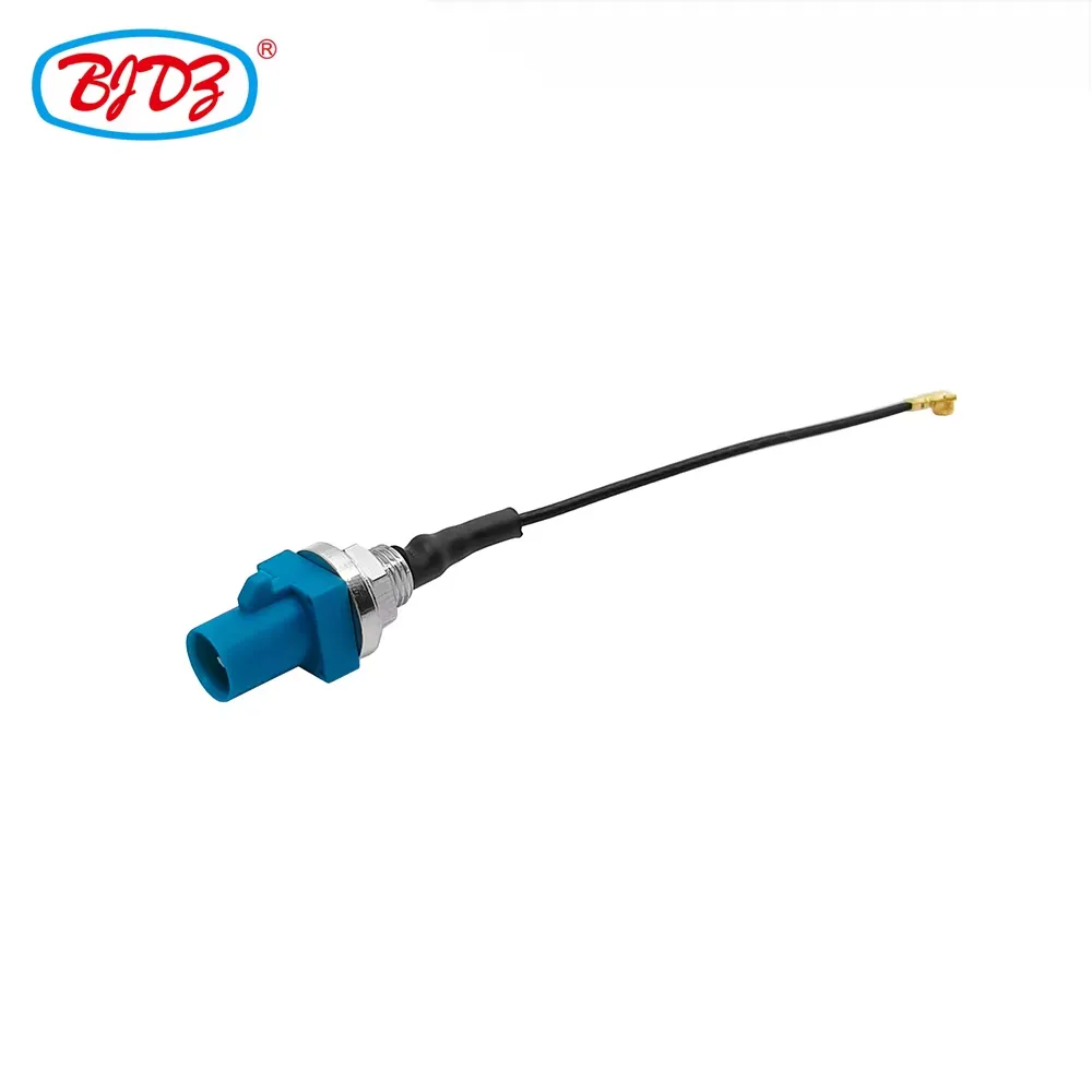 Water Blue Fakra SMB Z Type Plug to UFL MHV 1.37mm Rf Coax Jumper Cable Assembly (rf) Pigtail Connector 15cm