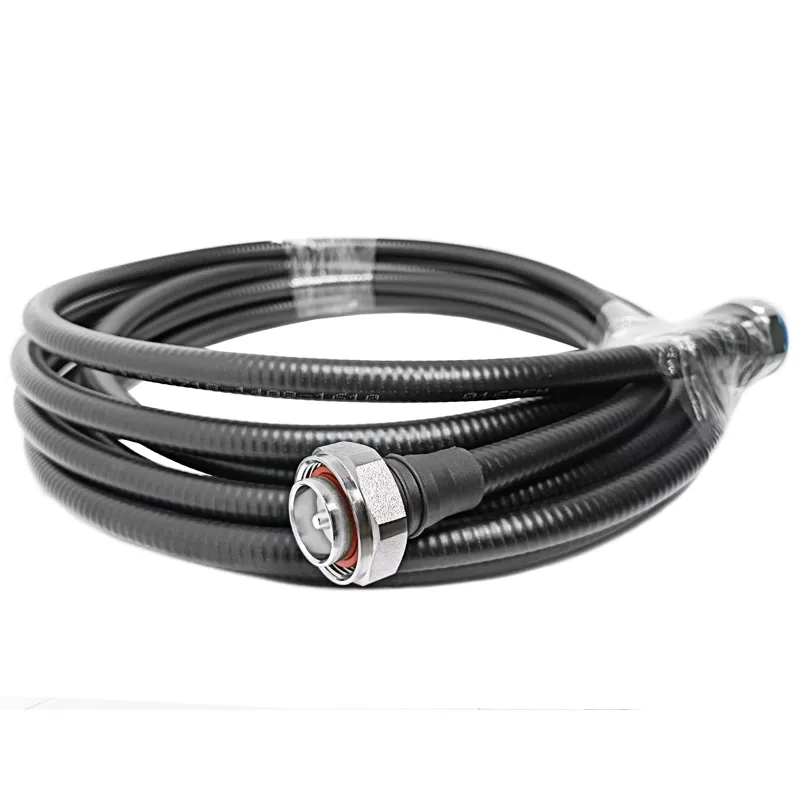 4.3/10 Mini Din Male Plug to 7/16 Din Male 90 Degree Plug 1/2'' Supersoft Rf Coaxial Pigtail Extension Cable