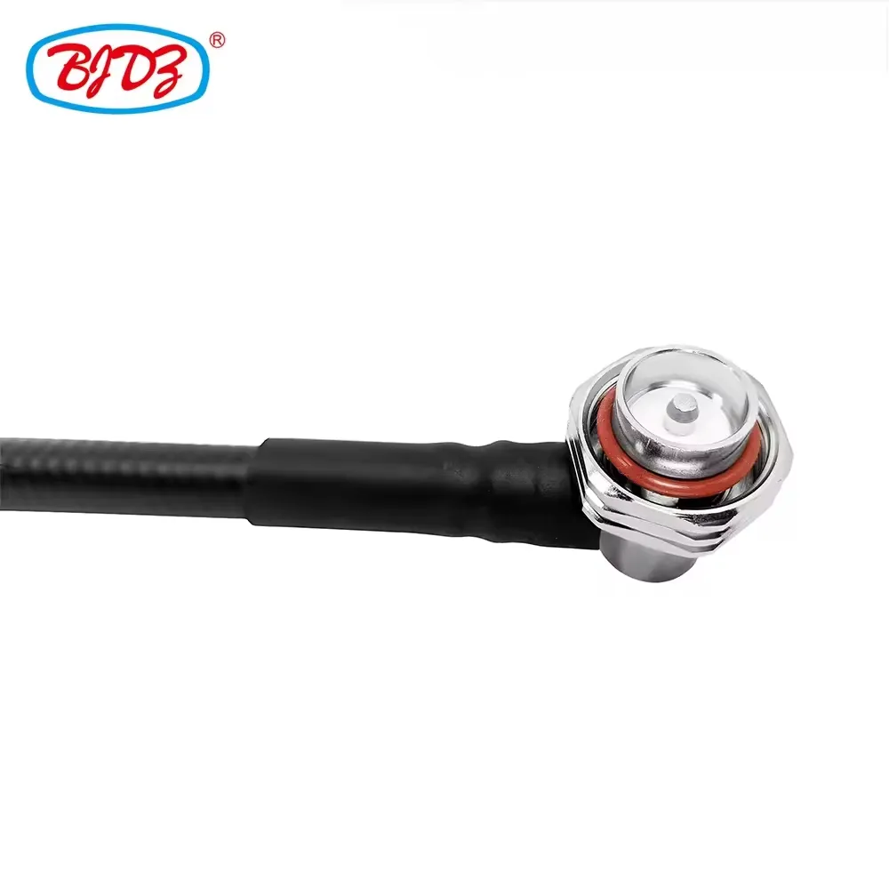 4.3/10 Mini Din Male Plug to 7/16 Din Male 90 Degree Plug 1/2'' Supersoft Rf Coaxial Pigtail Extension Cable