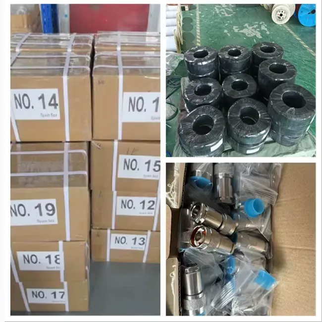 Low Loss RF Pigtail Coaxial Assembly Mini Din 4.3-10 Male to 4.3/10 Plug LMR-240 RG8X Coax Extension Coaxial Pigtail Cable