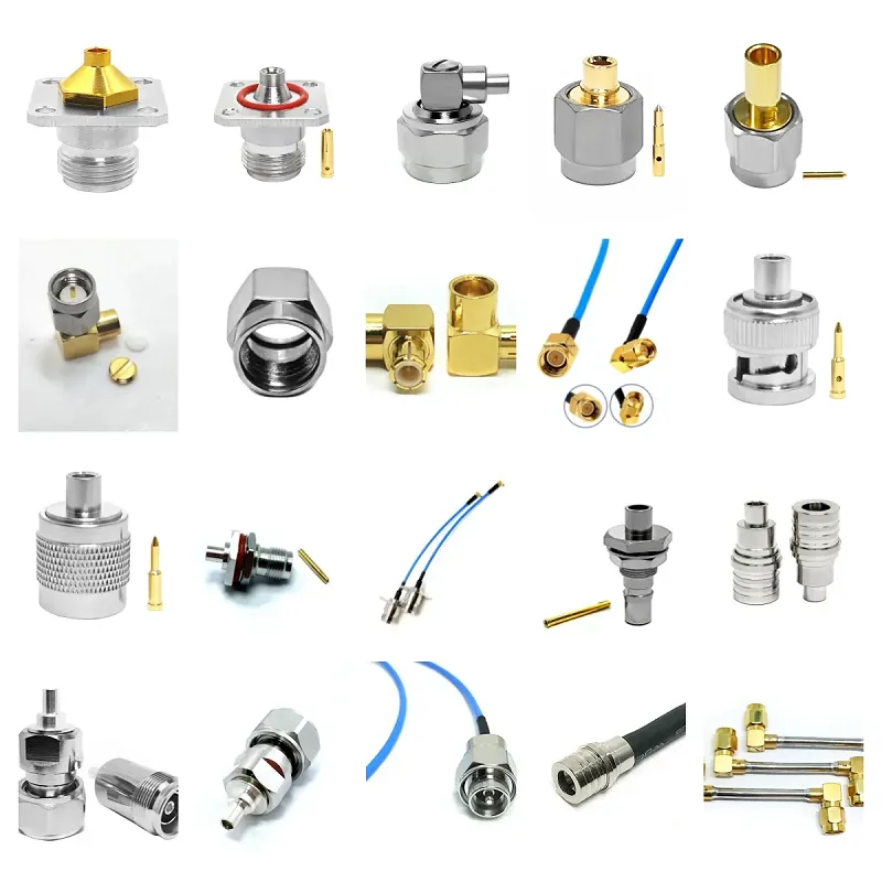 SMA N Type QMA BNC TNC 4.3-10 MCX MMCX SMB Male Plug Female Flange Jack Panel Mount for RG402 Rf Pigtail Cable Assembly
