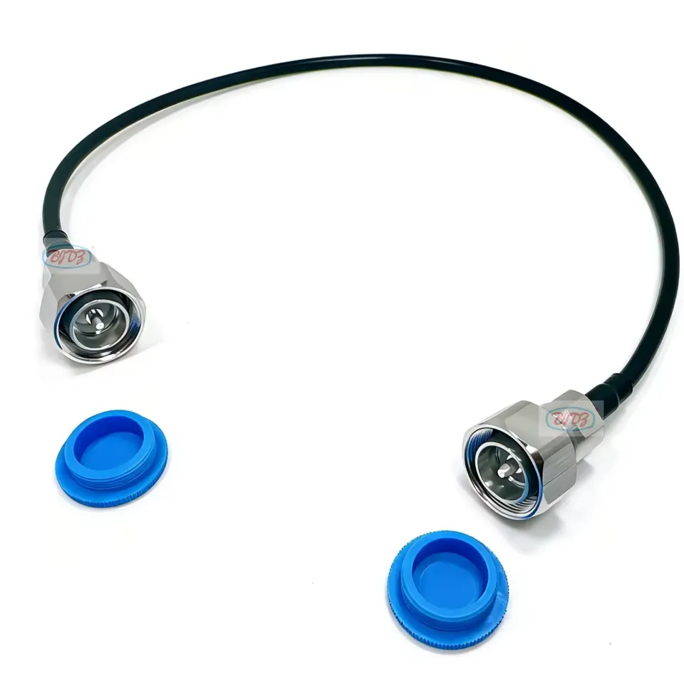 4.3-10 Male Plug to 4.3/10 Male Plug Macho for RG58 LMR195 RG223 LMR240 H155 Cable RF Jumper Cable Assembly 0.5m Length