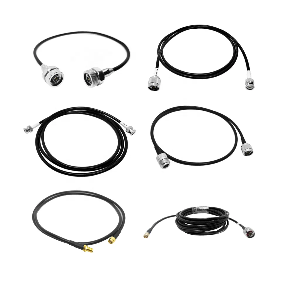 N-Type/BNC/TNC/SMA/ QMA/UHF/10-32 UNF Male Plug/Female Jack/Flange/Panel Mount Cable Assembly Copper PTFE