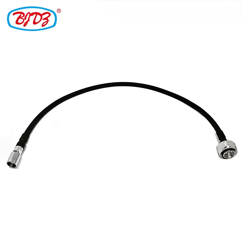 4.3-10 Male Plug to NEX10 Male Plug Low PIM 1/4'' RF Connector with Superflex Copper Corrugated Cable