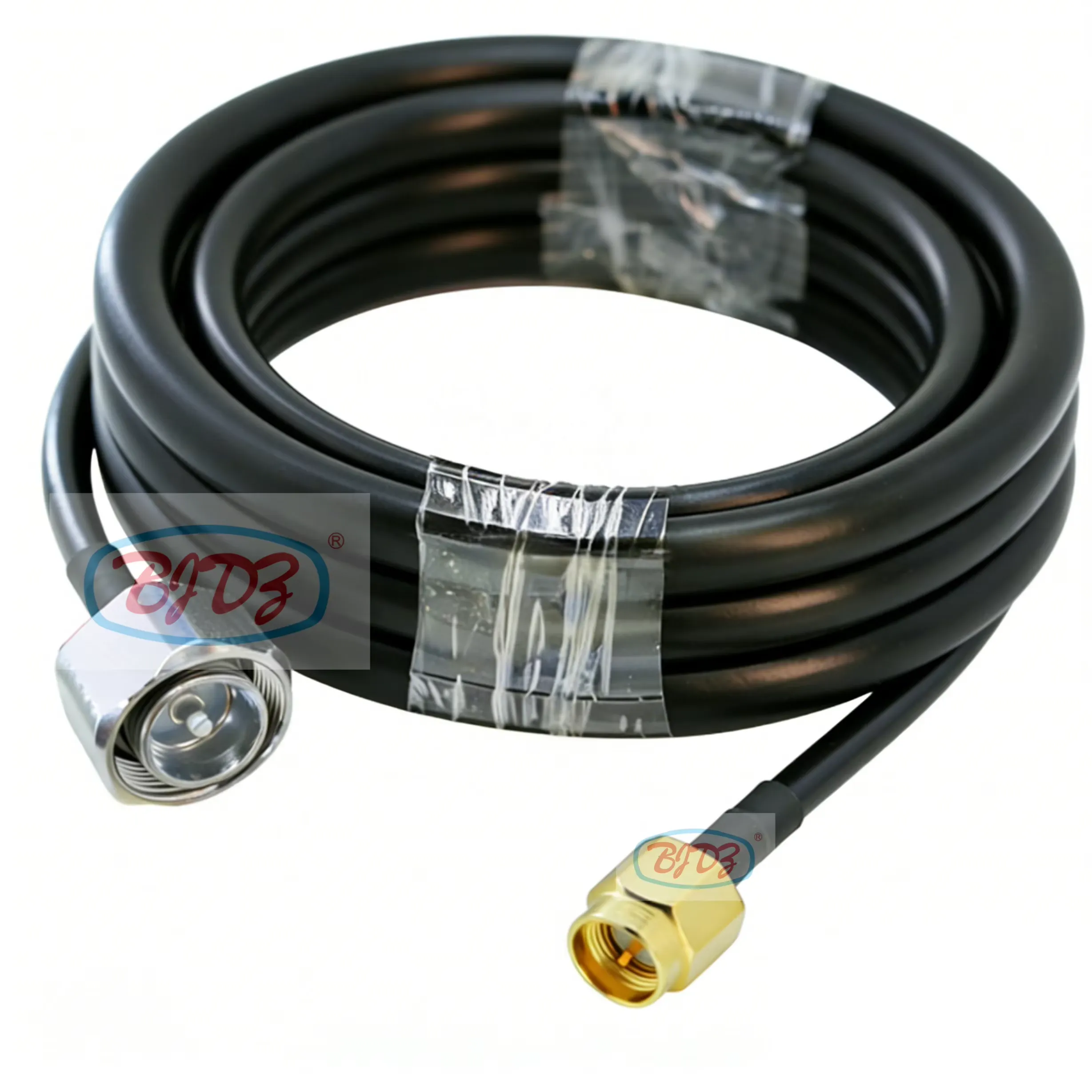 RF Pigtail Coaxial Assembly Mini Din 4.3-10 Male 4.3/10 Plug to SMA Male Plug Low Loss LMR-240 Coax RF Extension Cable