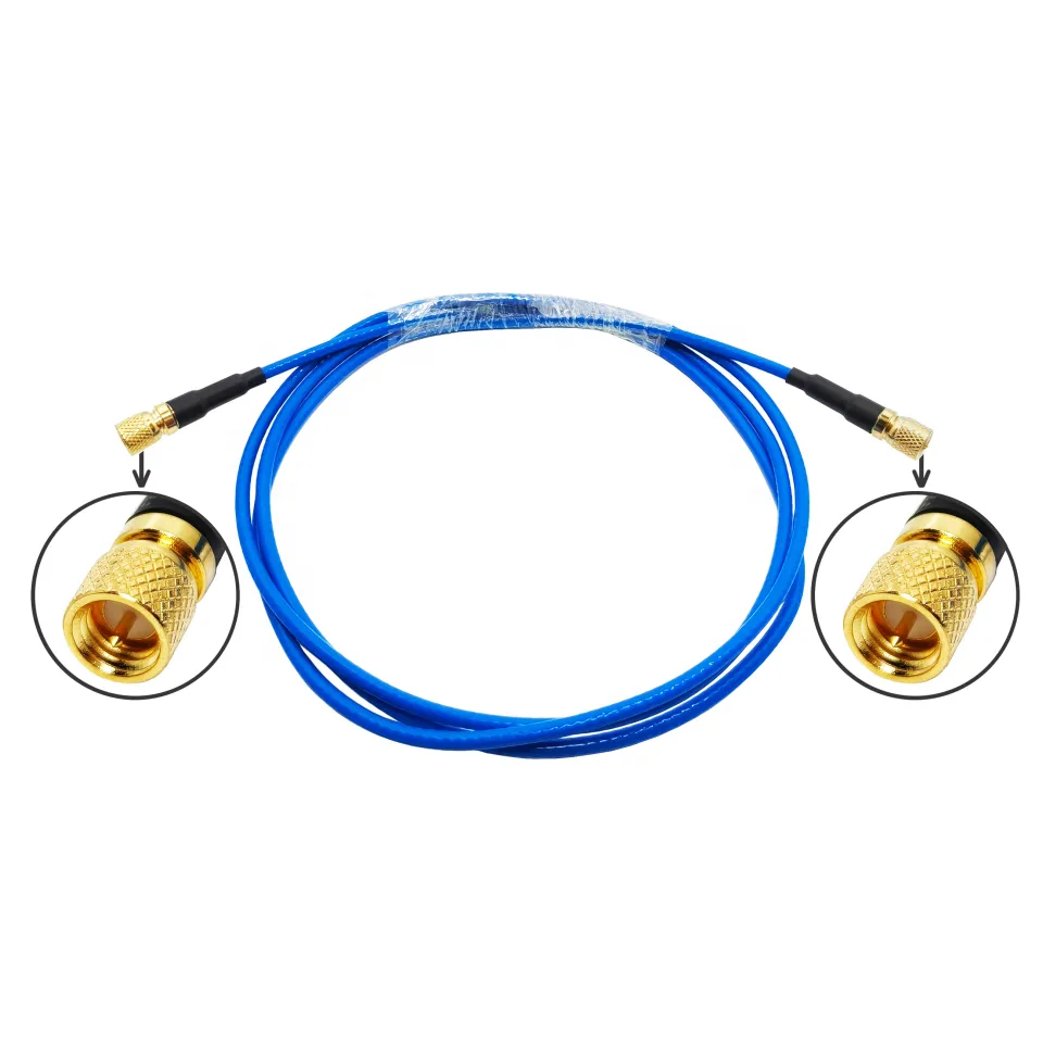 10-32 UNF Male Plug To 10-32 M5 Microdot UNF Male Plug with RG174 Pigtail Jumper Extension Cable Assembly