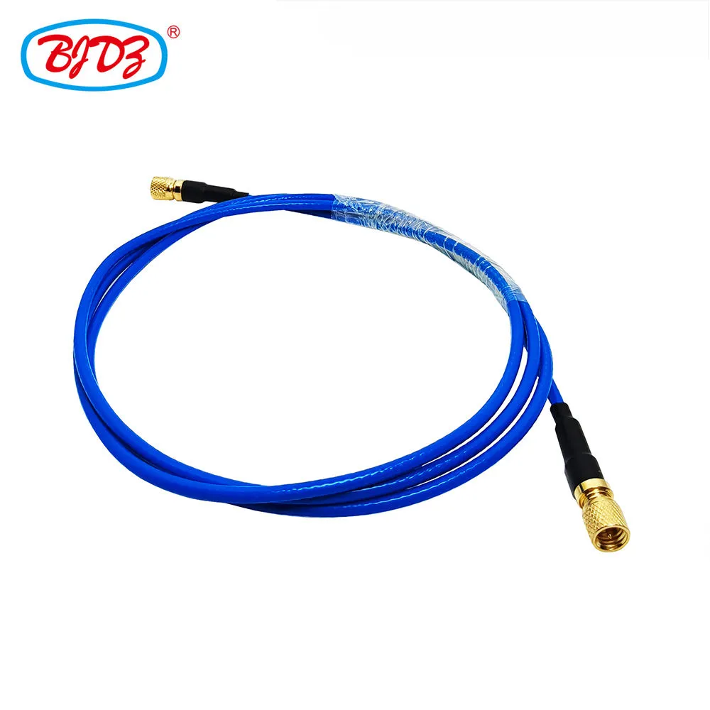 10-32 UNF Male Plug To 10-32 M5 Microdot UNF Male Plug with RG174 Pigtail Jumper Extension Cable Assembly