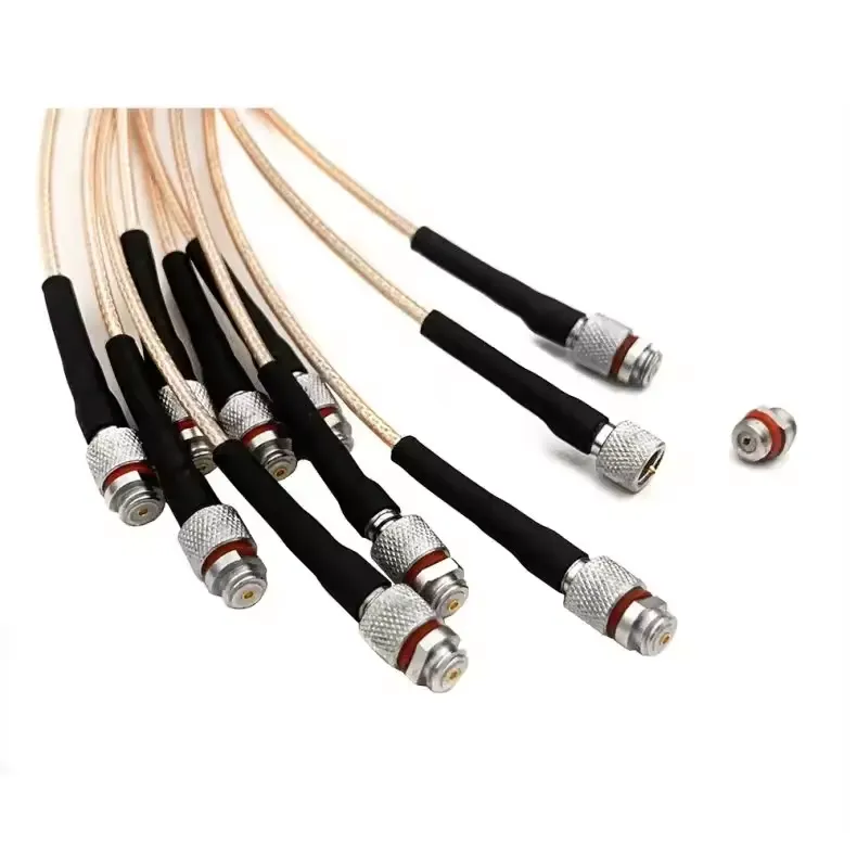 Microdot UNF M5 Male 10/32 to 10-32 Female jack RF coaxial connector Using RG178 Coax cable assembly