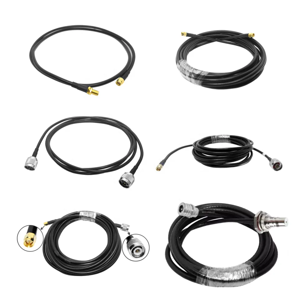 N-Type/BNC/TNC/SMA/QMA/UHF/10-32 UNF Male Plug/Female Jack/Flange/Panel Mount Cable Assembly Copper PTFE