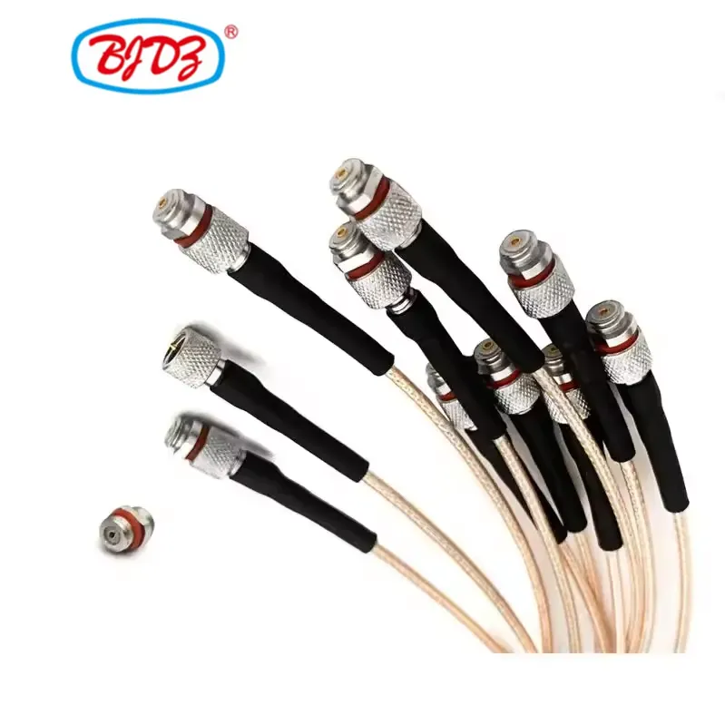 Microdot UNF M5 Male 10/32 to 10-32 Female jack RF coaxial connector Using RG178 Coax cable assembly