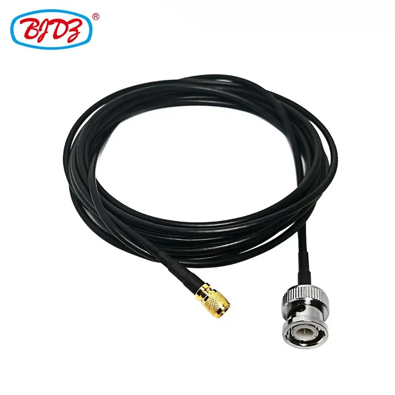 Manufacturer OEM BNC Male Plug to 10-32 M5 Microdot UNF Male Plug with RG174 Pigtail Jumper Extension Cable Assembly
