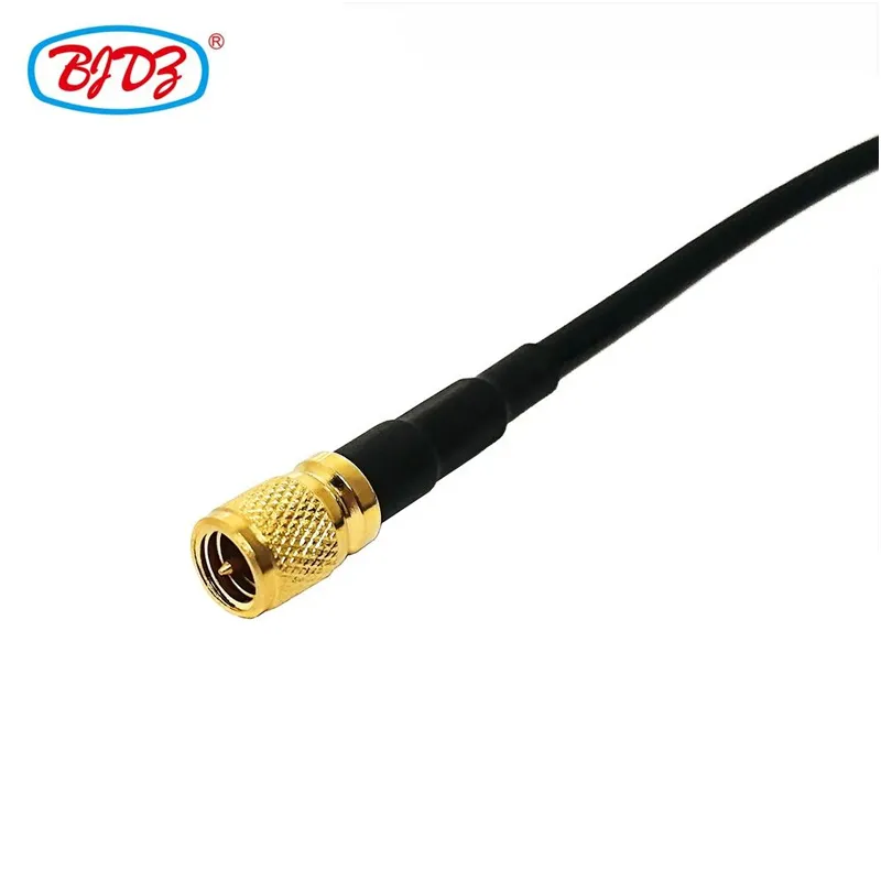Manufacturer OEM BNC Male Plug to 10-32 M5 Microdot UNF Male Plug with RG174 Pigtail Jumper Extension Cable Assembly