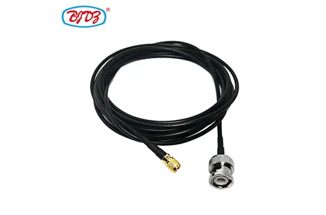 Manufacturer OEM BNC Male Plug to 10-32 M5 Microdot UNF Male Plug with RG174 Pigtail Jumper Extension Cable Assembly