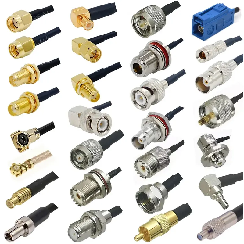 Customize RP SMA MCX MMCX BNC TNC N UHF F FAKRA RF Coaxial Cable Extension with RG316 RG174 RG178 RG58 Cables for WIFI Antenna