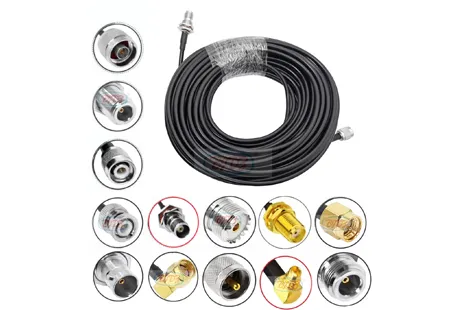 Factory N SMA BNC TNC UHF MMCX MCX SMB 90 Degree Right Angle for RG58 LMR195 LMR240 RG223 LMR240 LMR200 Rf Coaxial Pigtail Cable