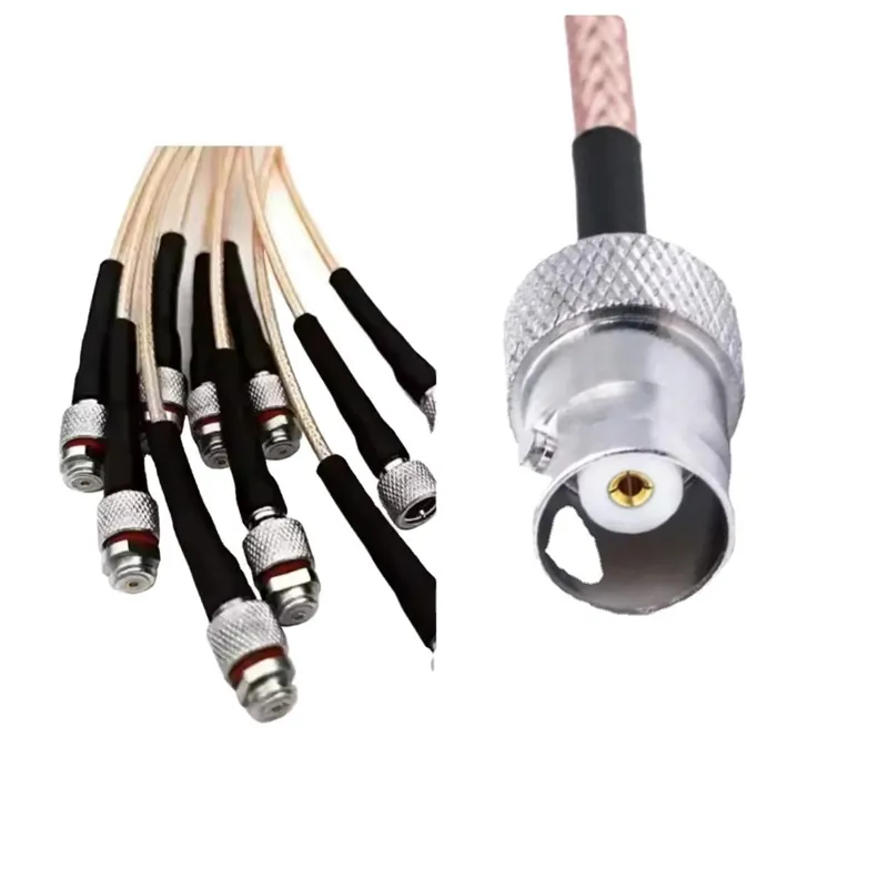Factory Price Microdot BNC Female Jack to 10-32 Female Jack RF Coaxial Connector Using RG178 RF Extension Coax Cable Assembly