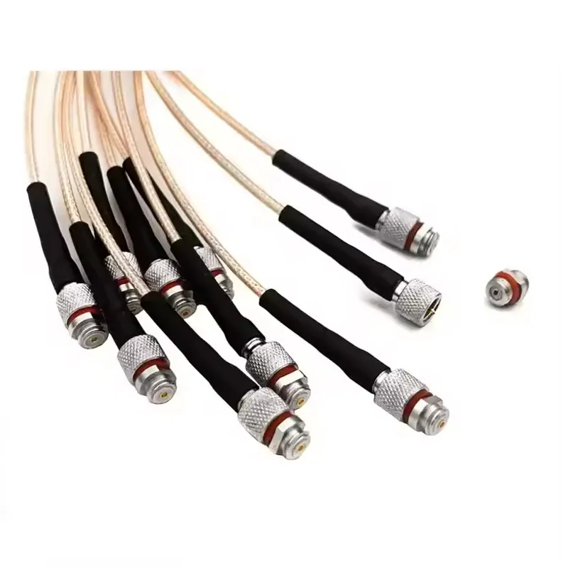 Factory Price Microdot BNC Female Jack to 10-32 Female Jack RF Coaxial Connector Using RG178 RF Extension Coax Cable Assembly