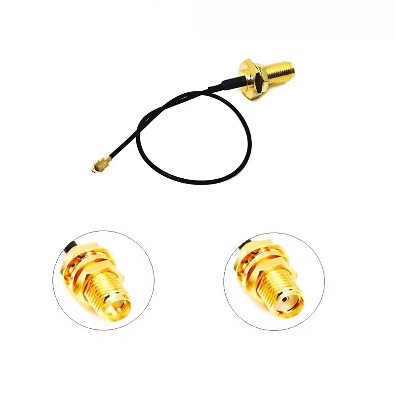Factory SMA SMB BNC TNC MMCX Fraka Coaxial Connector for Mini Coax Jumper Cable 1.13mm 1.13 RF Cable Coaxial Assembly