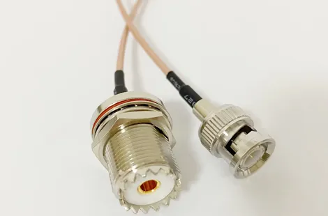 Factory Supply RG316 Coax 50 Ohm With BNC Male Plug to UHF SO239 Female Chassis Bulkhead Panel Mount Cable Assembly
