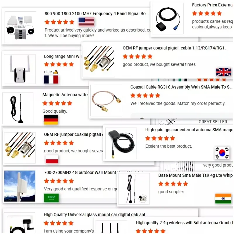 Manufacturer N Type Female Jack to BNC Male Plug for LMR195 LMR-195 RF Antenna Adapter Coaxial Pigtail Jumper Extension Cable