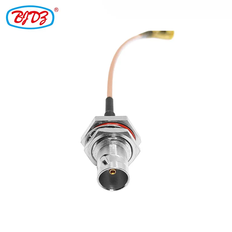 Factory Supply SMA Male Plug Right Angle to BNC Female Bulkhead RG179 Pigtail Jumper Cable Assembly Rohs in Stock