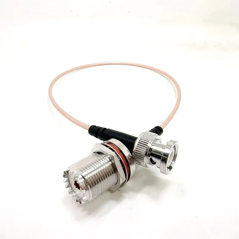 Factory Supply RG316 Coax 50 Ohm With BNC Male Plug to UHF SO239 Female Chassis Bulkhead Panel Mount Cable Assembly