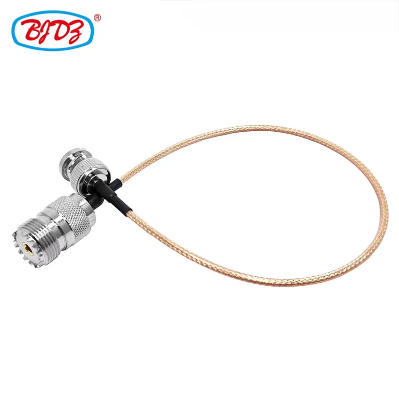 Factory Supply UHF Female Jack to BNC Male RG316 RF Coaxial Cable Connector Converter Cable Assembly ROHS in Stock 50cm